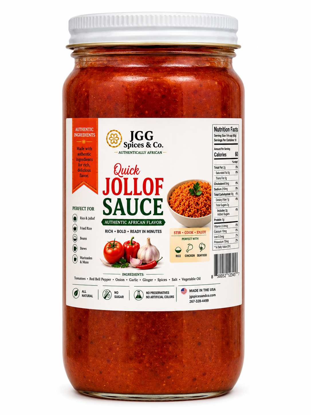 JGG Quick Jollof Sauce — 1.5 lb