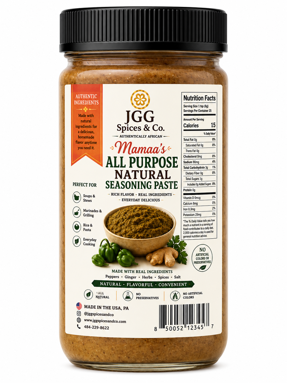JGG Mamaa's All Purpose Seasoning Paste — 8 oz