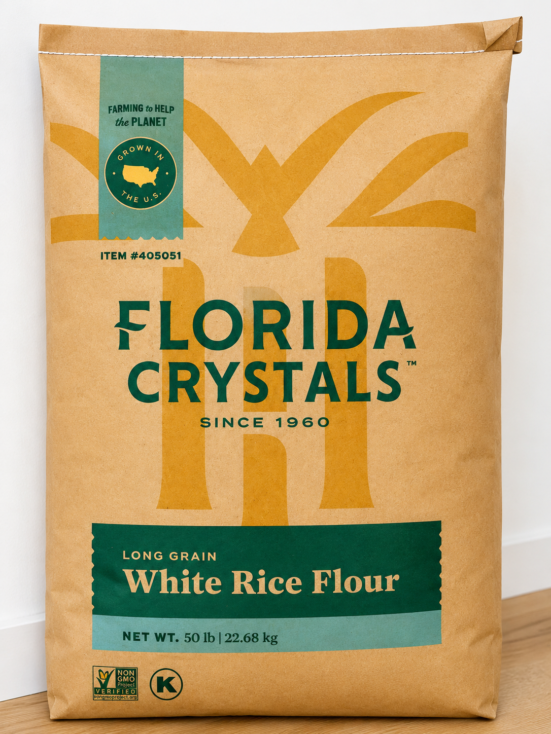 Florida Crystals White Rice Flour — 50 lb