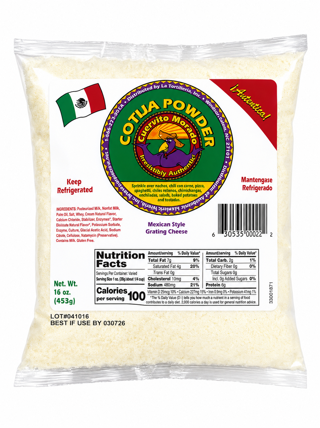 Queso cotija Polvo — 453g