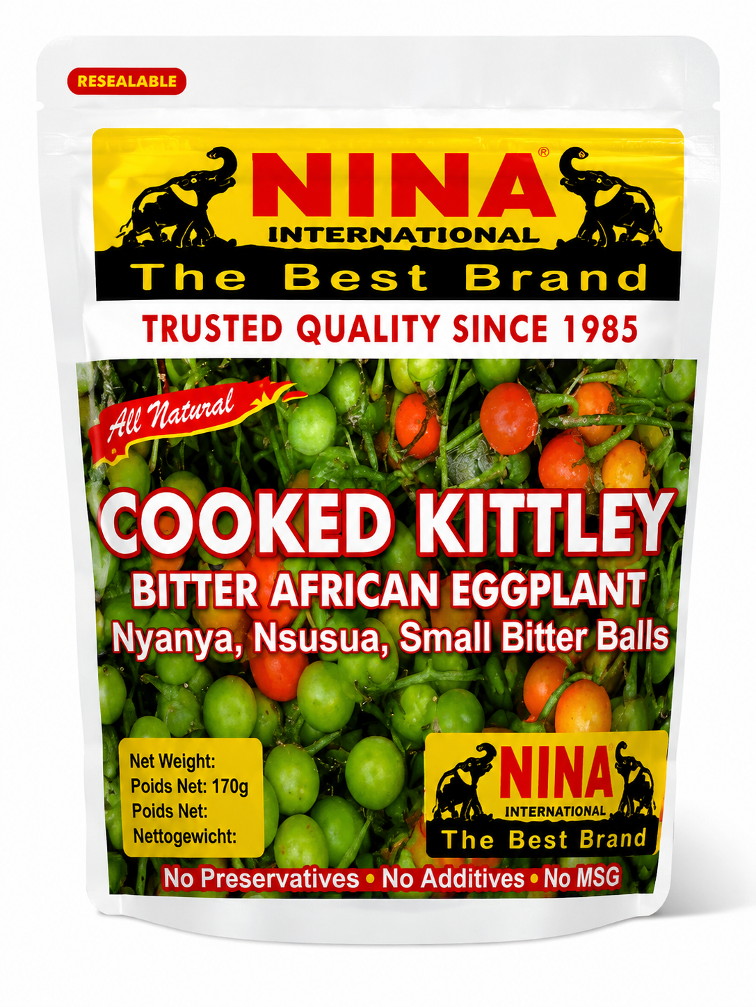 Nina Cooked Kittley (Bitter African Eggplant) — 170g