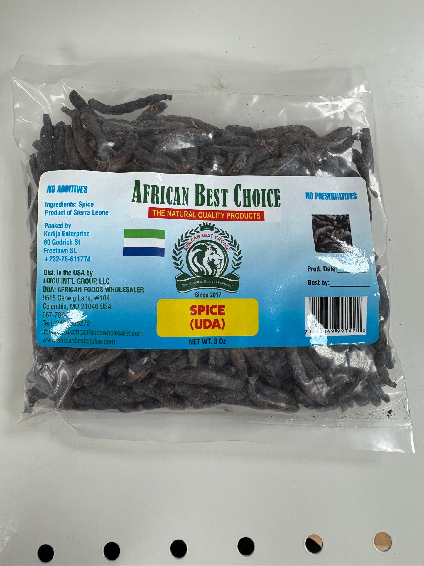 African Best Choice Spice (Uda) — 3 oz