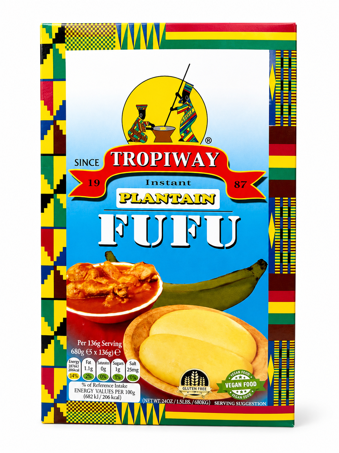 Tropiway Instant Plantain Fufu — 1.5 lb