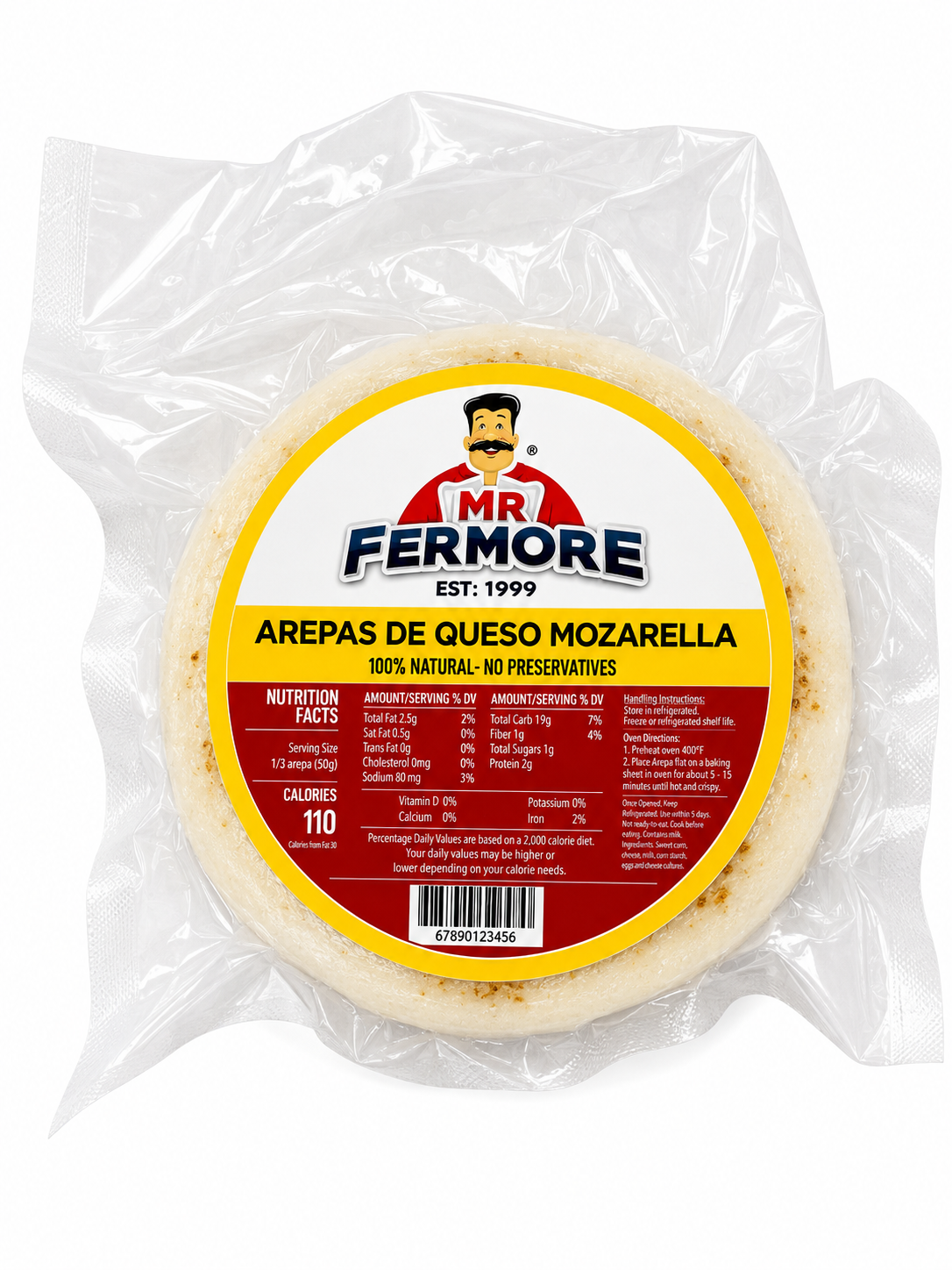Mr Fermore Arepas de Queso Mozzarella (Mozzarella Cheese Arepas)