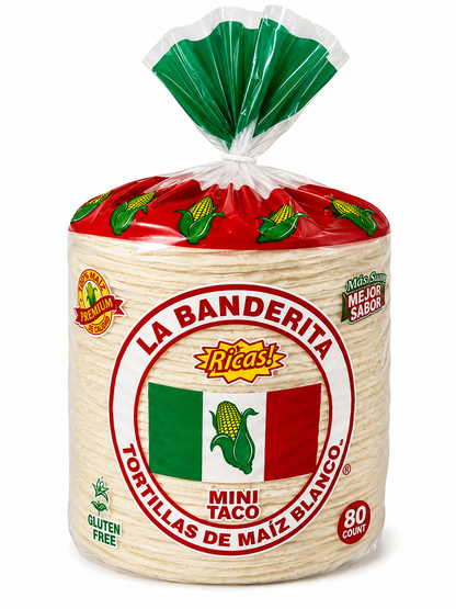 La Banderita Flour Tortillas (Mini Tacos 80) — 2 lb
