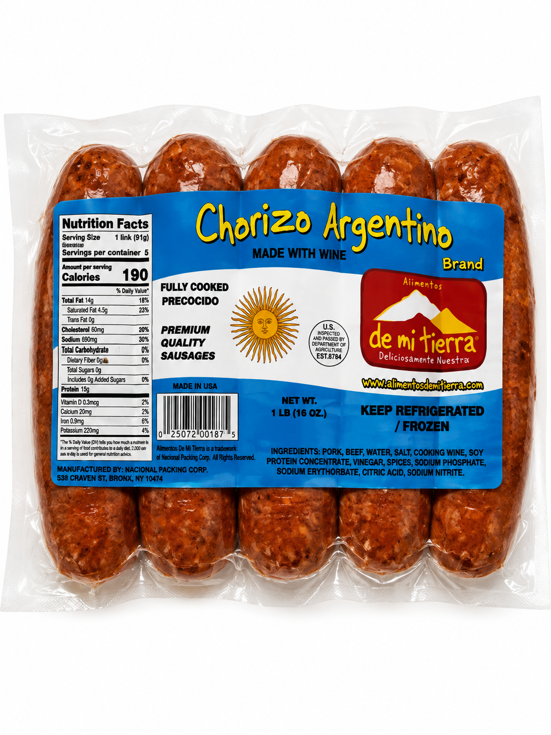 Premium Chorizo Sausage — 1 lb
