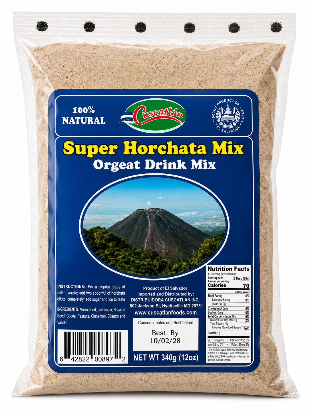 Cuscatlan Super Horchata (Orgeat Drink) Mix — 340g