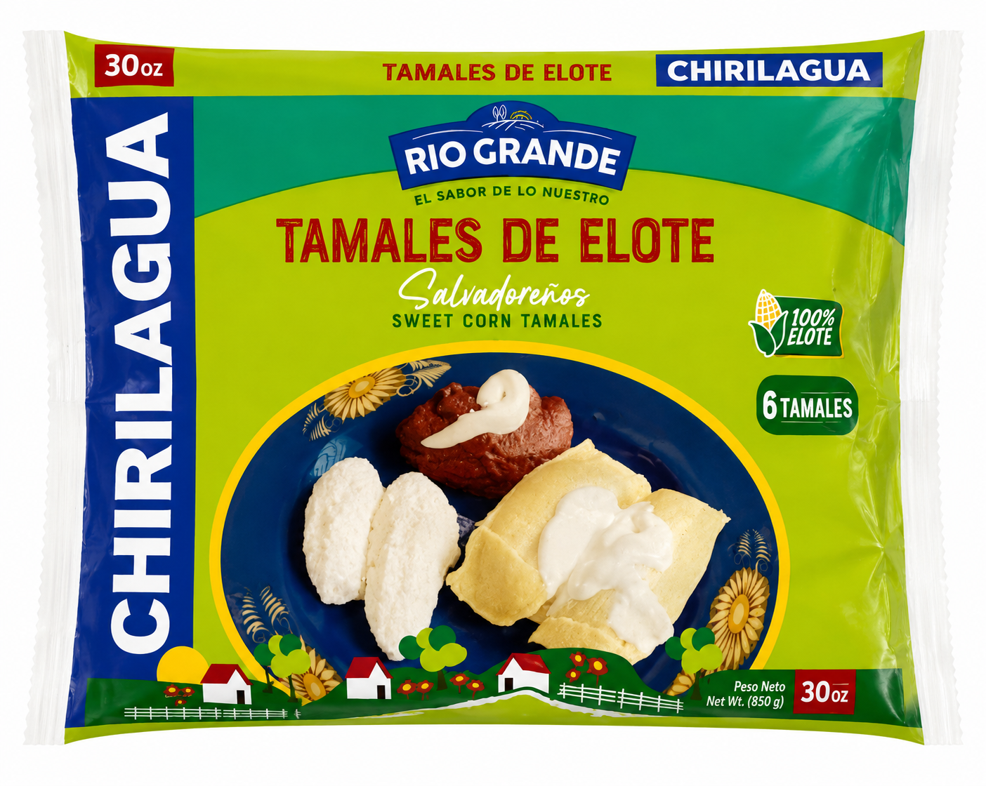 Río Grande Tamales de Elote Salvadoreños — 850g