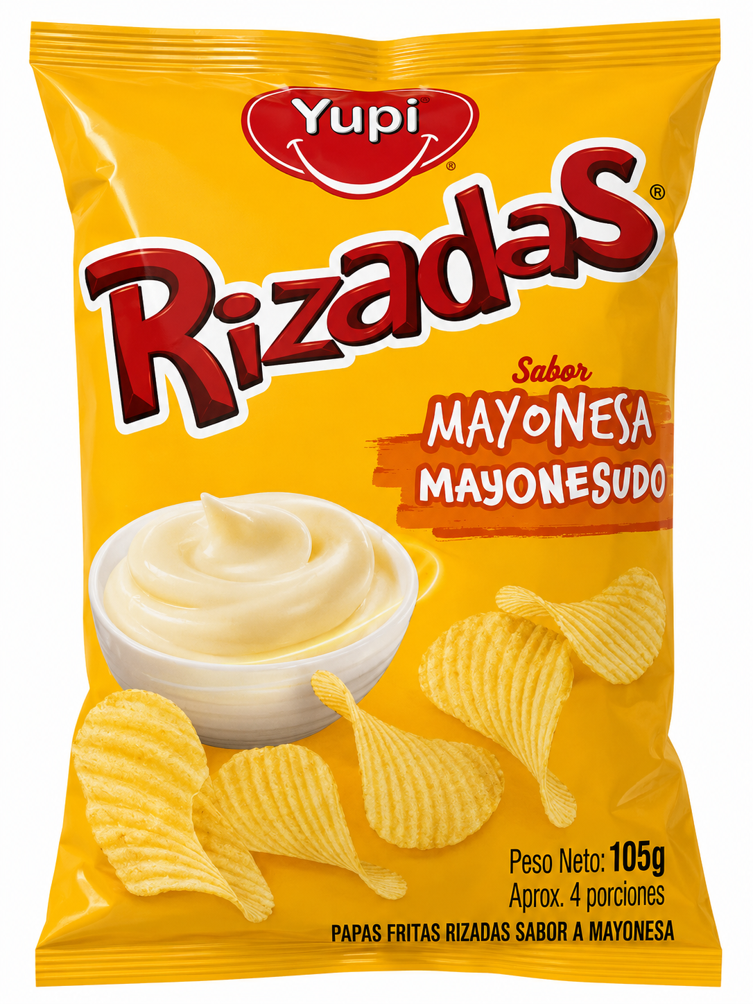 Yupi Rizadas Sabor Mayonesa — 105g