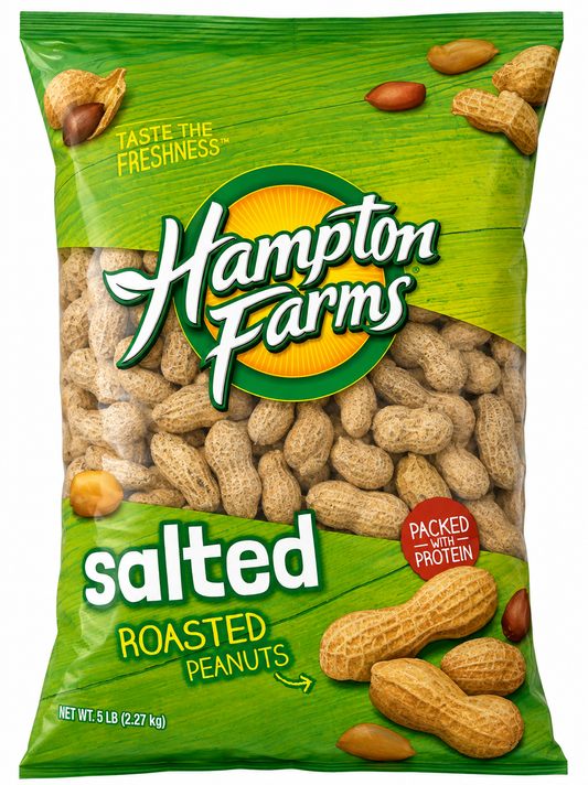 Hampton Farms Salted Roasted Peanuts — 5lbs