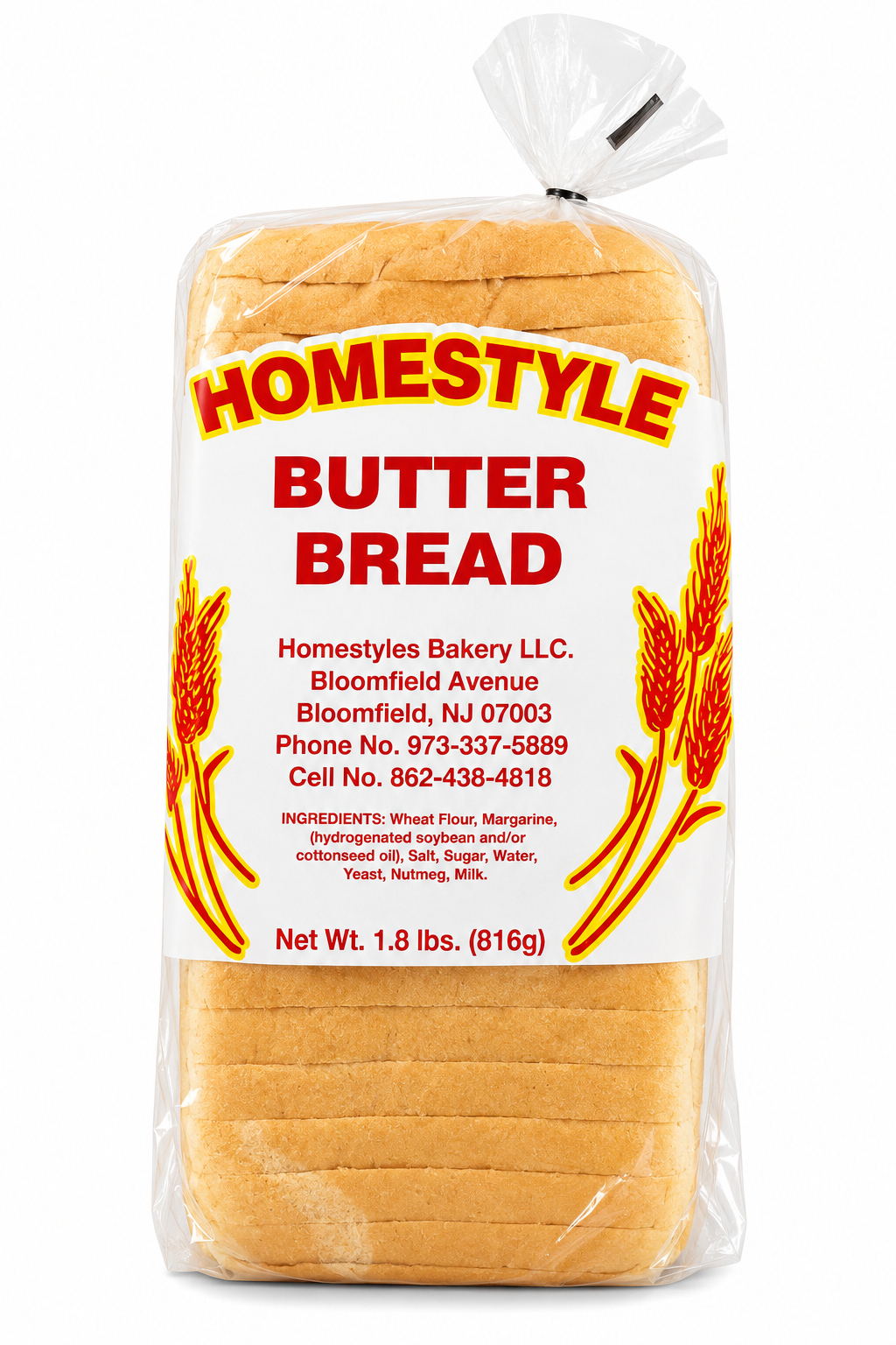 Homestyle Butter Bread (Regular/Wheat) — 816g