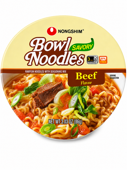Nongshim Bowl Noddles Beef — 86g