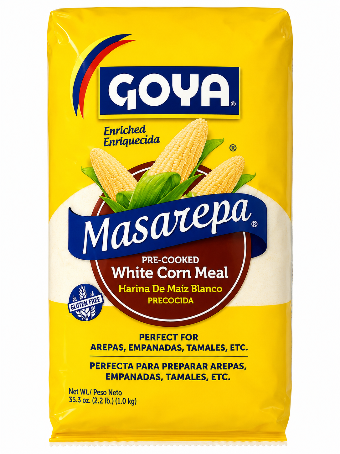 Goya Masarepa Pre-Cooked White Corn Meal — 2.2 lb