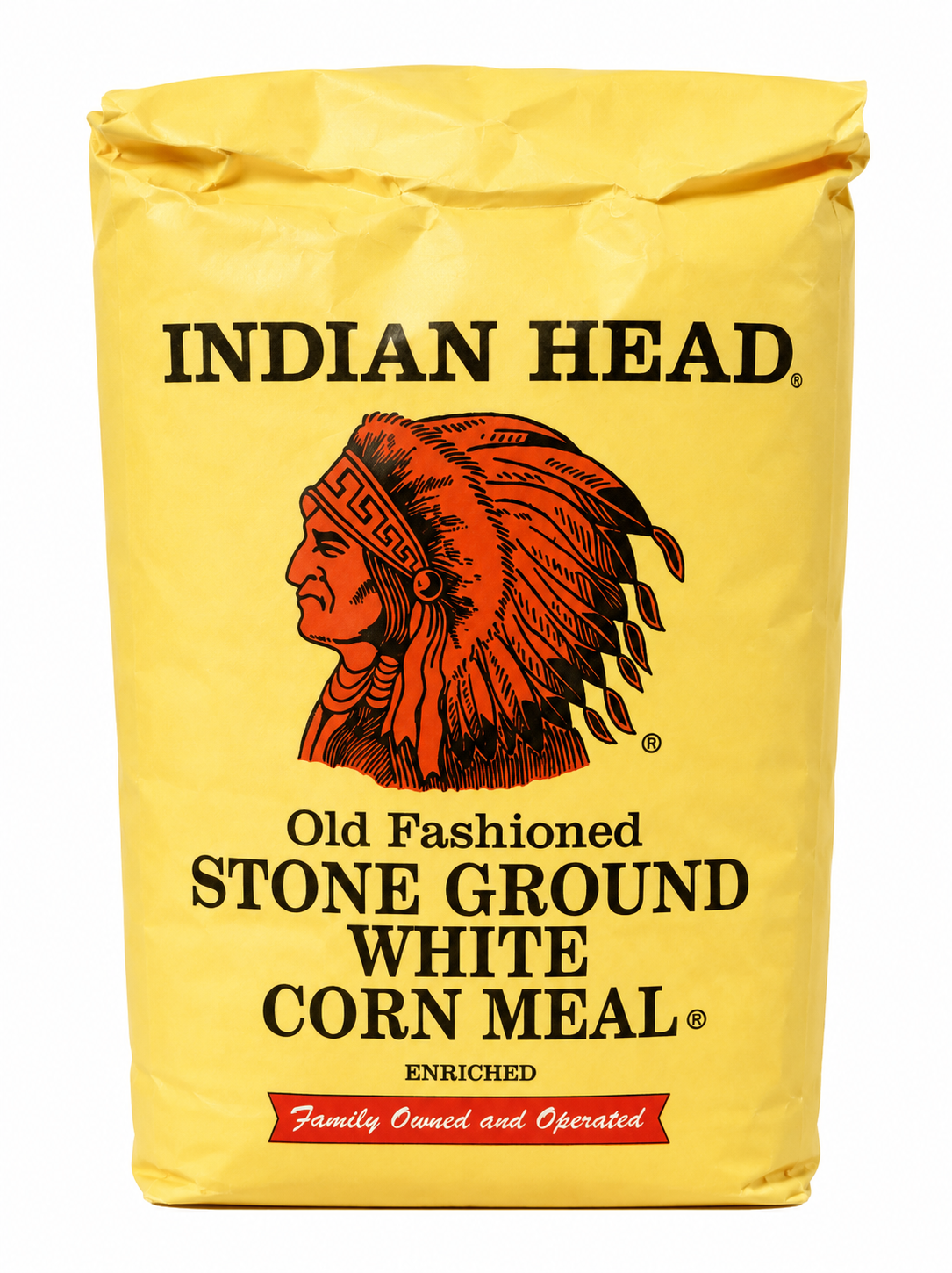 Indian Head Stone Ground White Corn Meal — 5lbs
