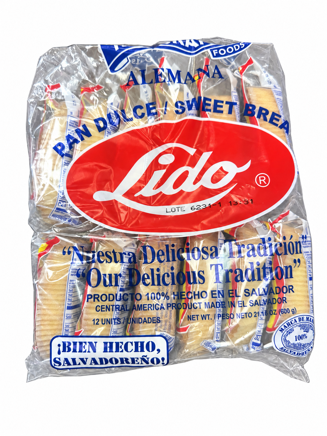Pan Alemana Lido German Bread (12pk) —  600g