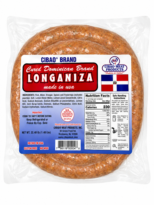 Cibao Cured Dominican Sausage — 1.4 lb