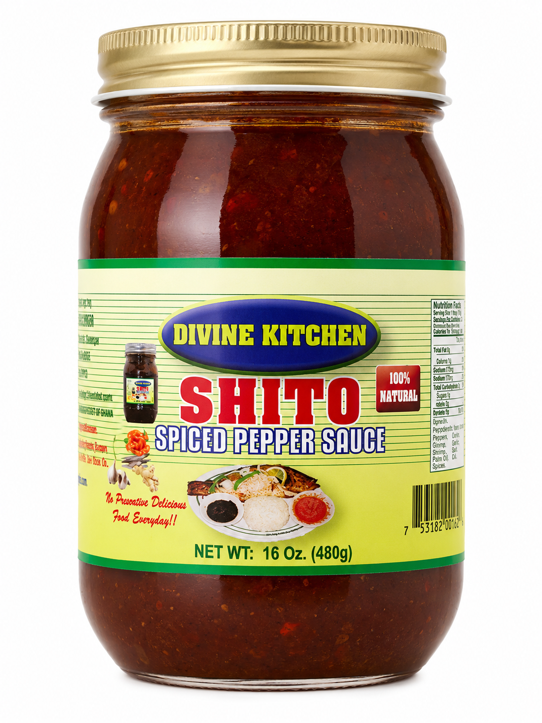 Divine Kitchen Shito (Spiced Pepper Sauce) — 16 oz