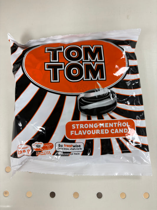 Tomtom Strong Menthol Flavored Candy — 128g