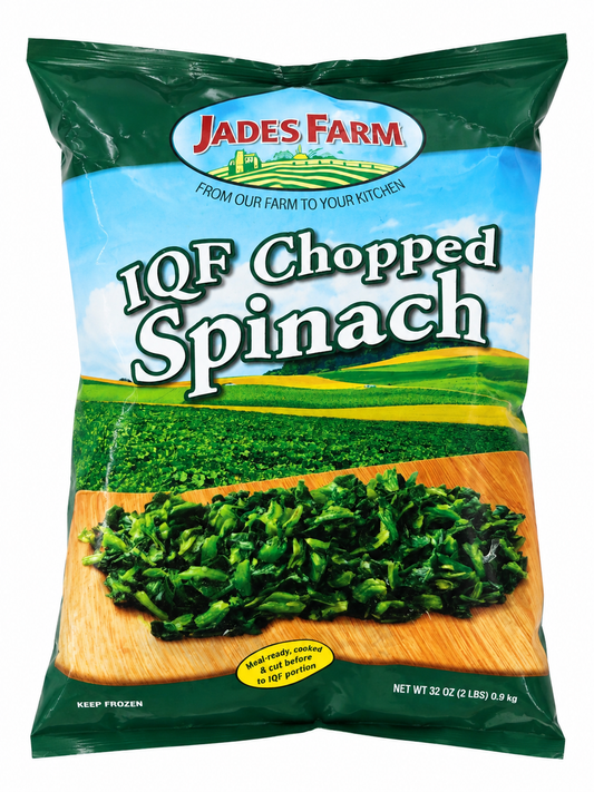Jamestown Farms IQF Chopped Spinach — 2 lb