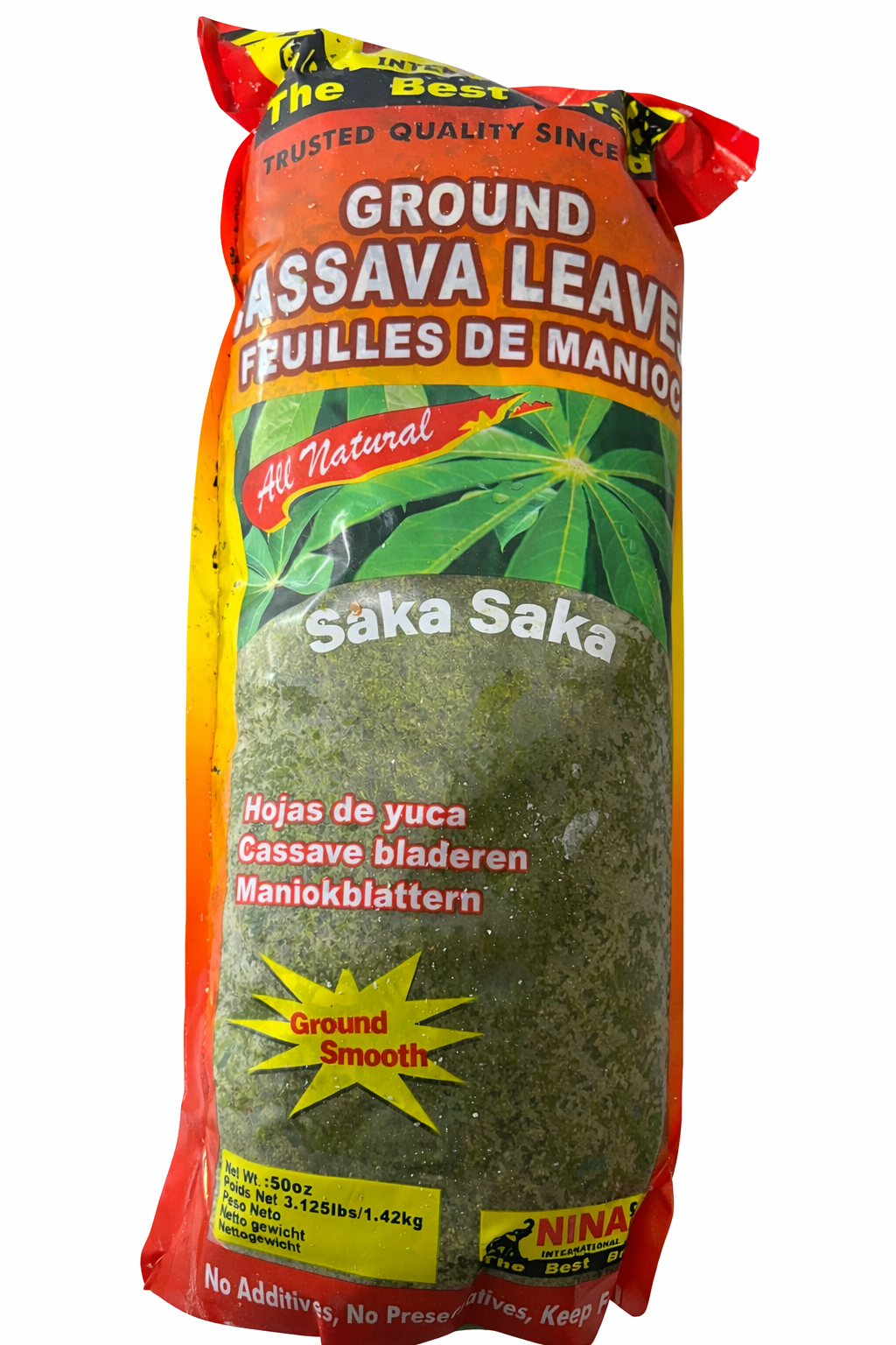 Frozen Ground Cassava Leaves (Saka Saka) — 50 oz