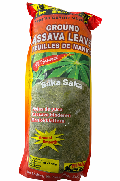 Frozen Ground Cassava Leaves (Saka Saka) — 50 oz